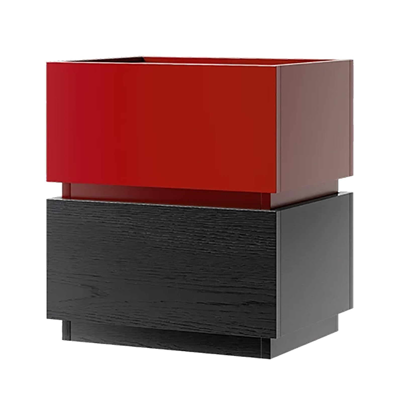 SXZenSpace Modern Nightstand with Drawer Detachable Bedside Table Wood Night Stand Accent Bedroom Furniture(Red)