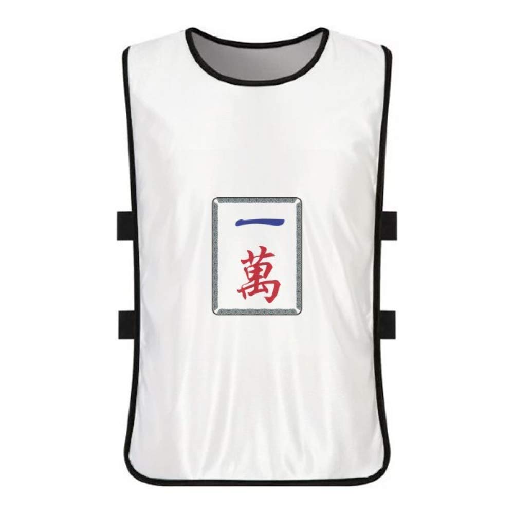 DIYthinker Mahjong Million 1 Tiles Pattern White Training Vest Jerseys Shirt Cloth