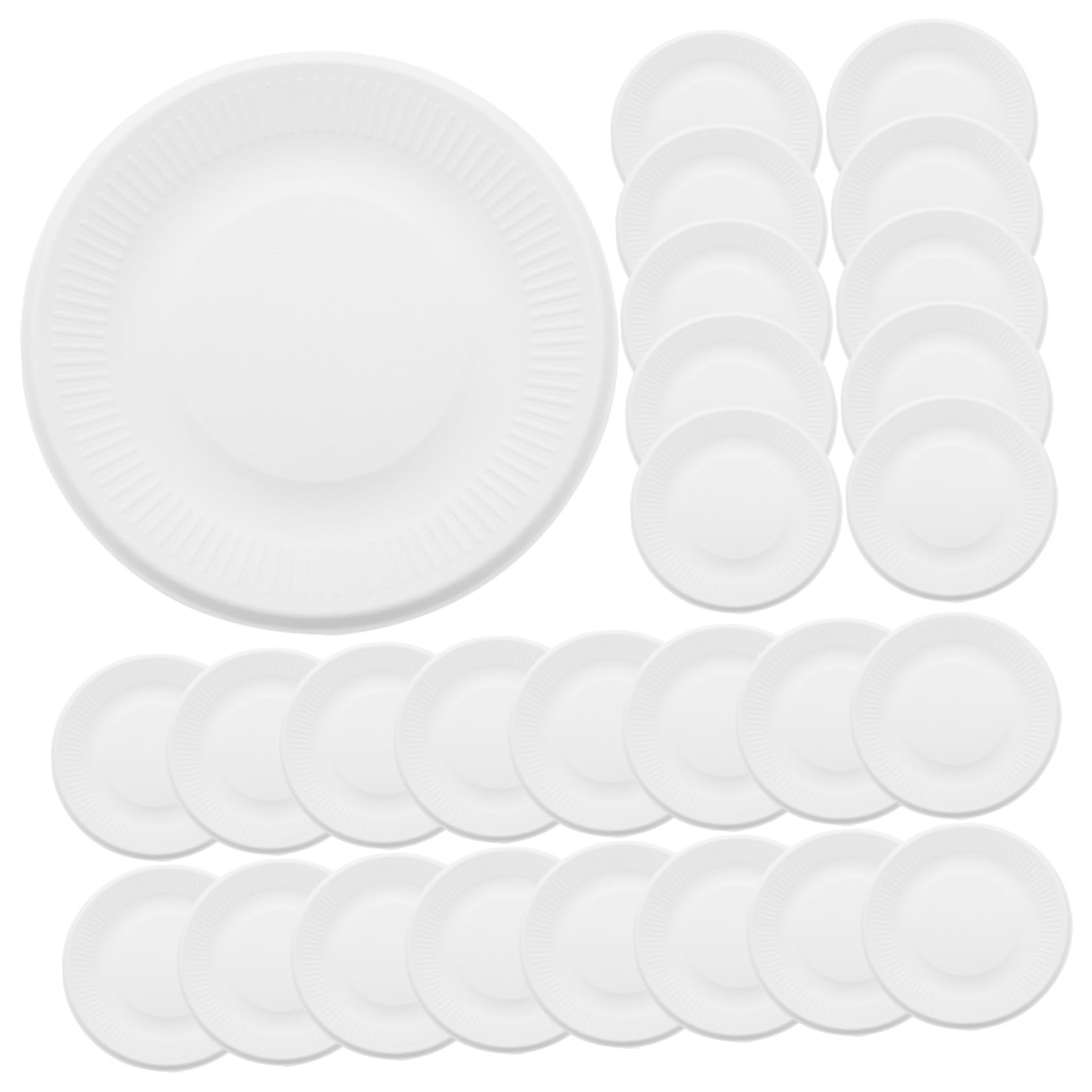 PACKOVE 200 Pezzi Piatti Usa e Getta Spessi Piatti Rotondi Resistenti per Dolci Antipasti e Snack per Feste e