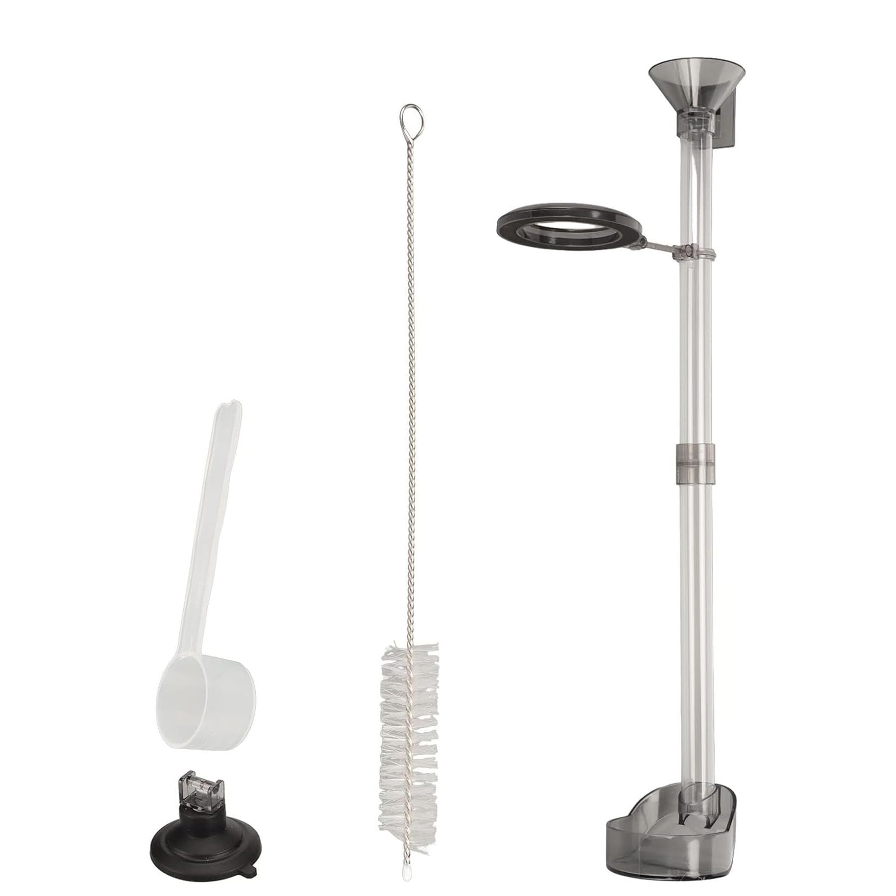 CONGGUAN Aquarium Fish Feeder Kit with Feeding Dish Feeding Tube Cleaning Brush & Feeding Ring Fish Tank Accessories for Shrimp Crab Aquatic Pets