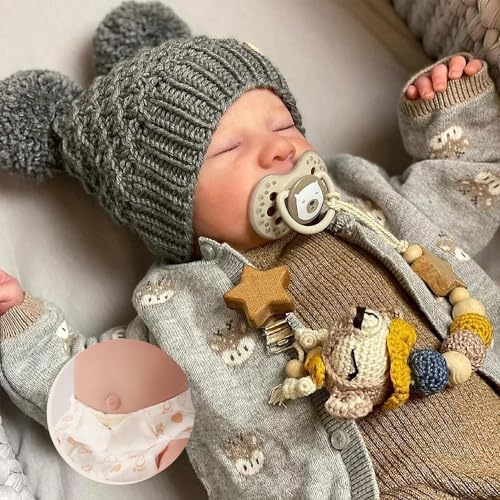 JIZHI Reborn Baby Dolls Boy - 17-Inch Realistic Lifelike Newborn Full Body Vin-yl - Real Life Babies with Accessories for Kids Age 3+