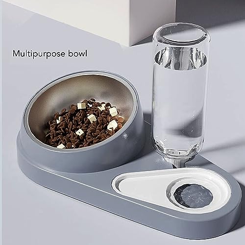 Fockety Doppie Ciotole per Gatti con Dispenser