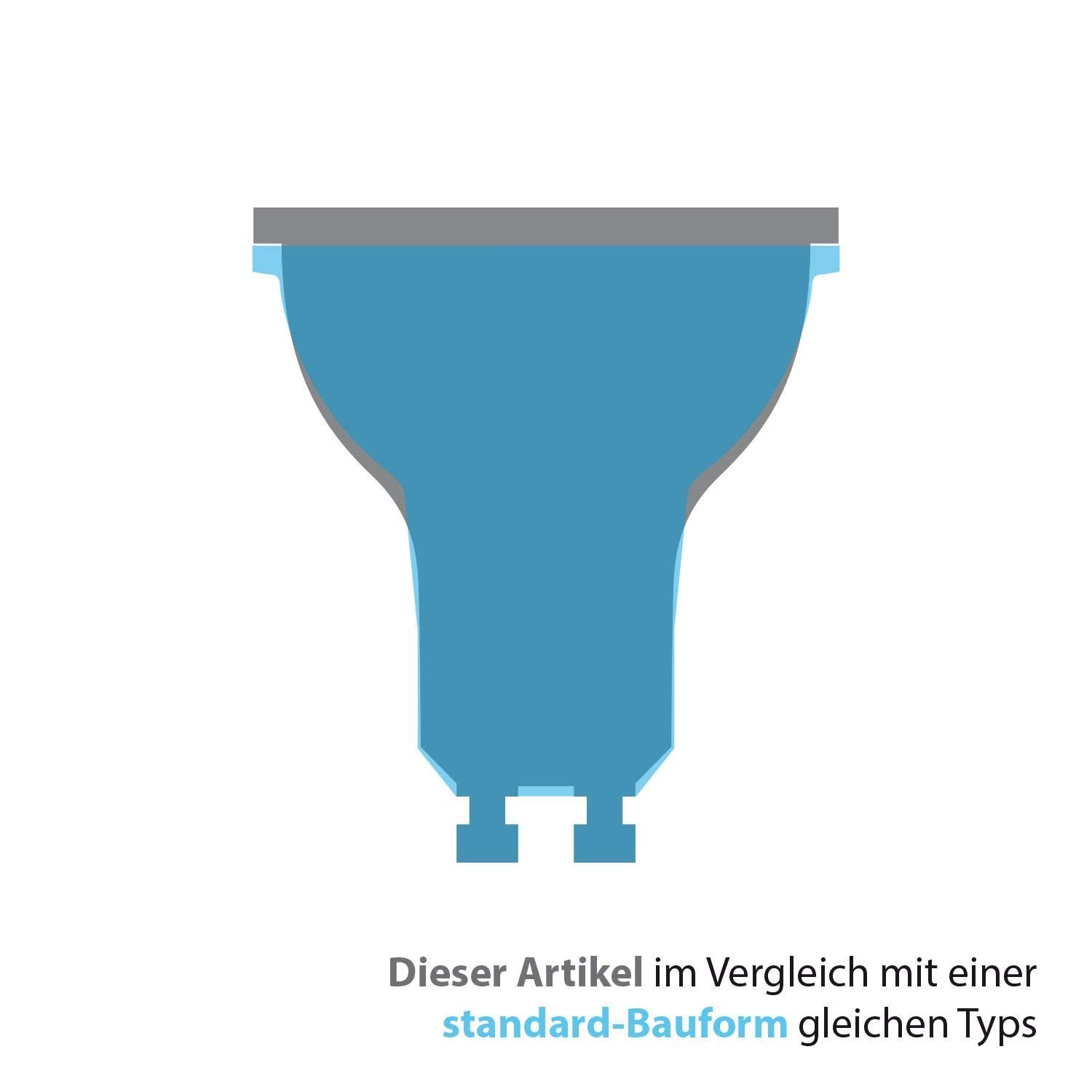 ledscom.de 10x GU10 LED RGB Leuchtmittel, PAR16, warmweiß - kaltweiß (2900-6200 K), 5,5 W, 473lm, 103°, Smart Home, WLAN, Alexa, matt