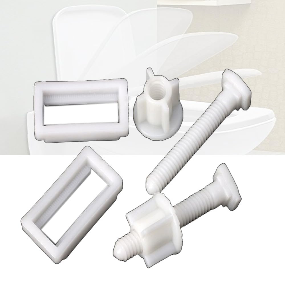MLD Hinges for Western Toilet Commode Seat Cover Soft Close replacement Repair bottom installation Screw Hinges One Piece Set Fixing Fitting Kit Nut bolt BOL4046 (1 Pair,White, Plastic) (B0CGDQ6HM9) Amazon Price History, Amazon Price Tracker