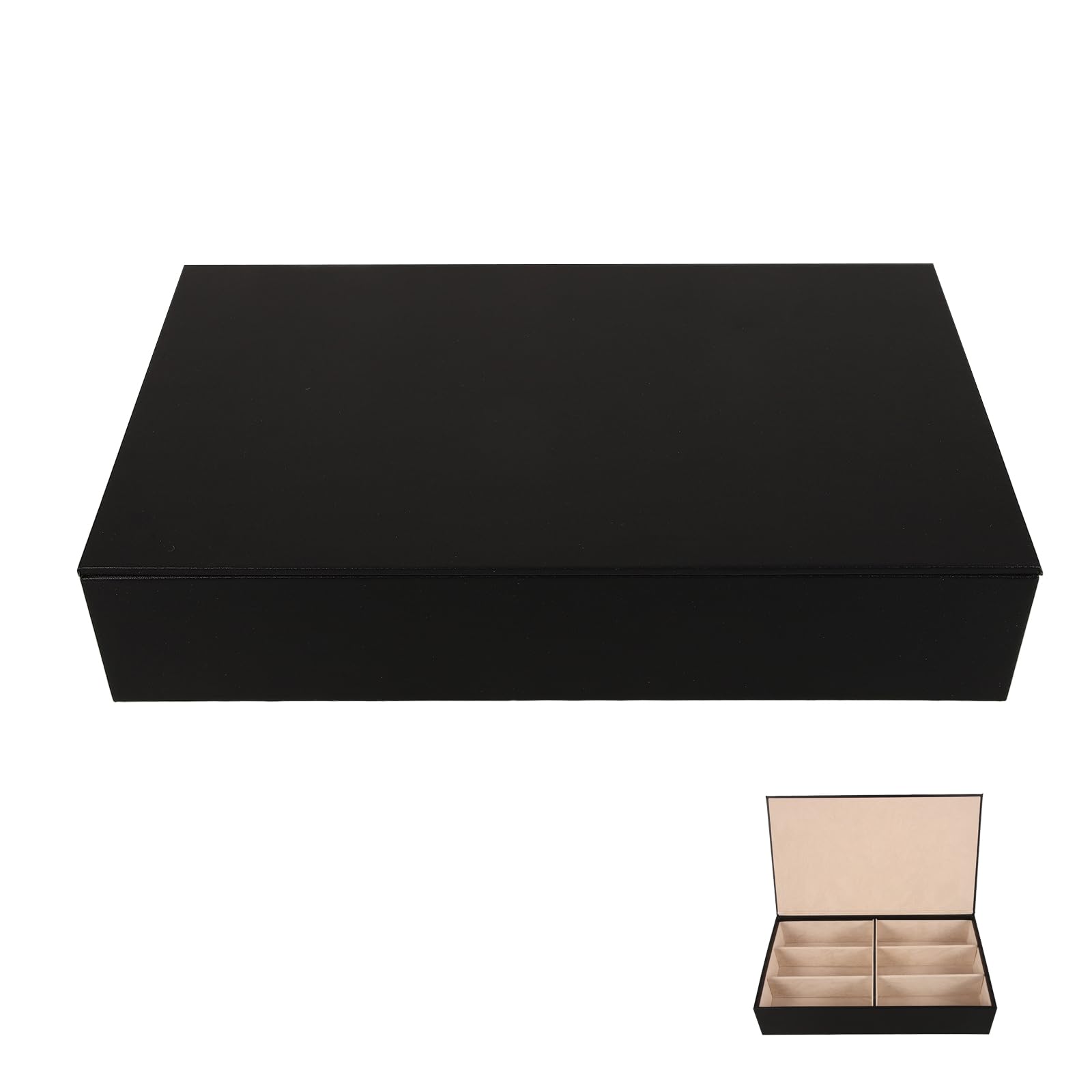 TEHAUX Portaocchiali Multi-scomparto in Pu Finestra Display