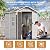 Outdoor Resin Storage Shed 6x4 FT, Large Waterproof Outside Sheds Storage with Floor Window Lockable Door Included, Plastic Sheds for Backyard Garden Patio Lawn Tools, Gray