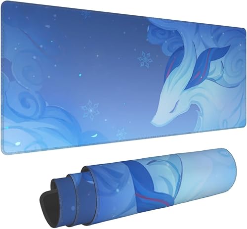 Genshin Game Impact Ganyu - Alfombrilla de mouse grande de goma antideslizante para suministros de oficina, computadoras, computadora de escritorio,