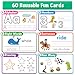 HOQEEWIPE Preschool Learning Activities - 60 Reusable Cards, Pre-K Kindergarten Workbook, Autism Supplies Montessori Educational Game, Sight Words & Handwriting Practice Book for Kids Ages 3 4 5 6