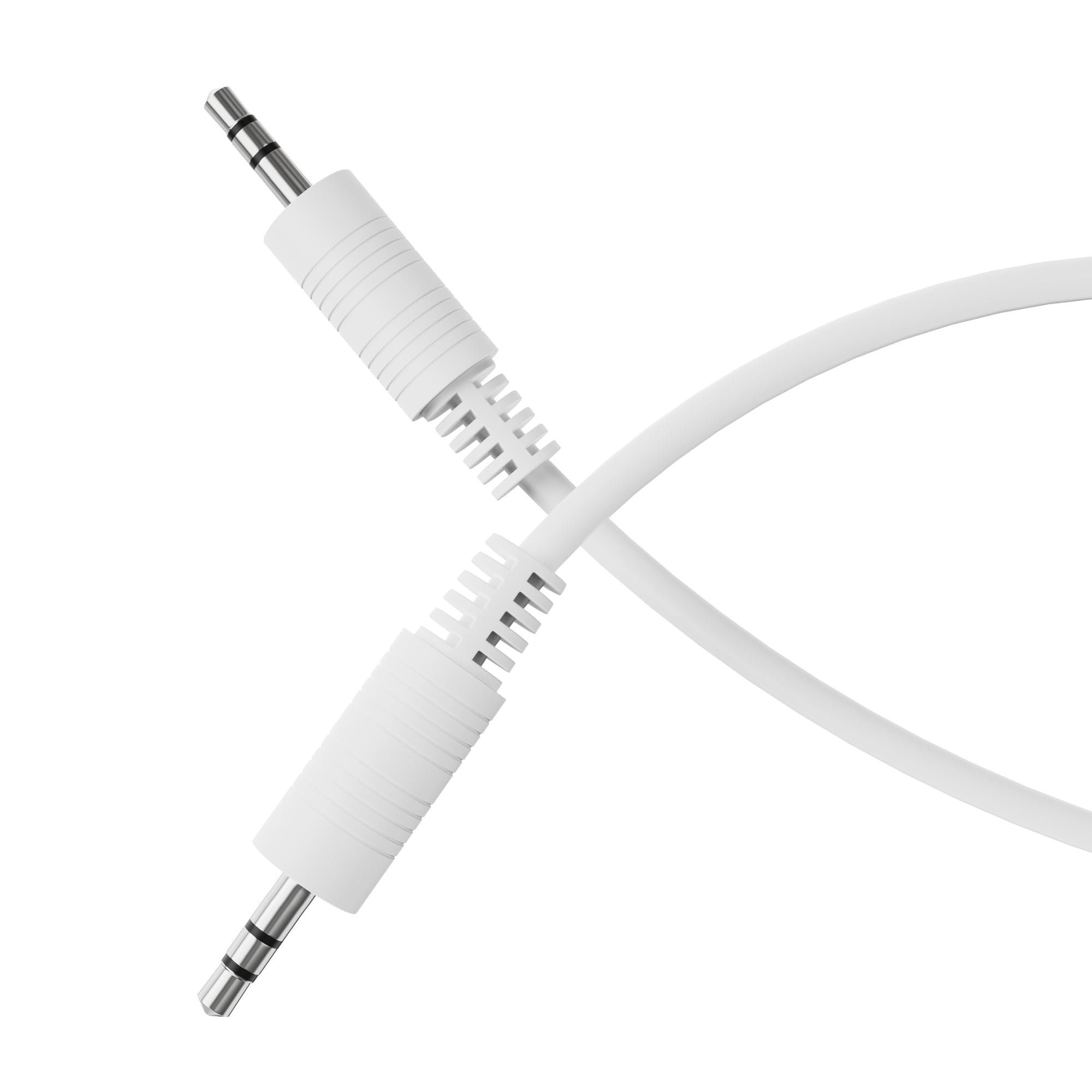 HDSupply Aux Cable, 10m 3.5mm Stereo Audio Jack Cable 3 Pole Audio Cable for Headphone, Soundbar, TV, Car, Radio, White