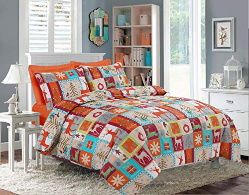 ARI Traders - Juego de Funda de edredón y Fundas de Almohada (polialgodón), Lapland, Matrimonio Grande