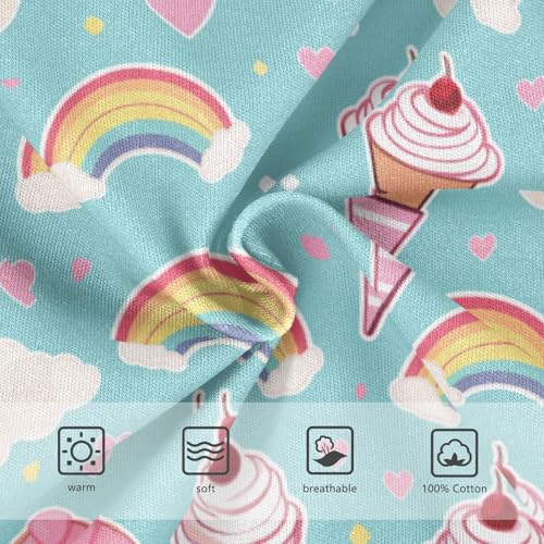 Wusikd Cupcakes Doughnuts Boys' Underwear Cotton Rainbows Boys Briefs Soft Toddler Underwear 2T3