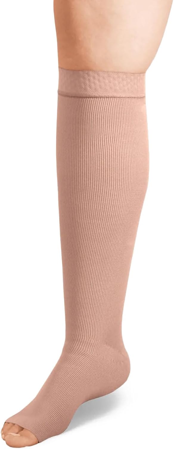 Exo Strong Compression Stocking Below Knee XXL Tall Beige 20-30 Open Toe