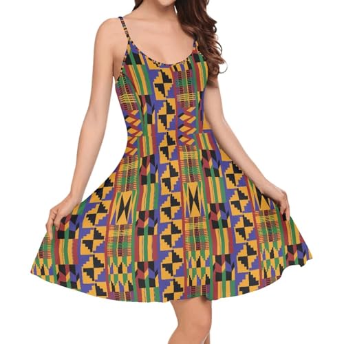 Image of Coloranimal Women's Summer Sleeveless Casual Swing Dresses with Loose Fit Beach Sundress