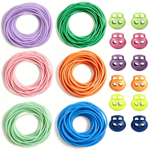 6PCS Odorless Barber Cords for Knitting Stitch Holders with Needle Stopper