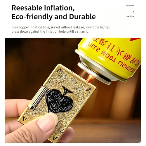 Encendedor metálico recargable con tapa abatible negro miniatura 7