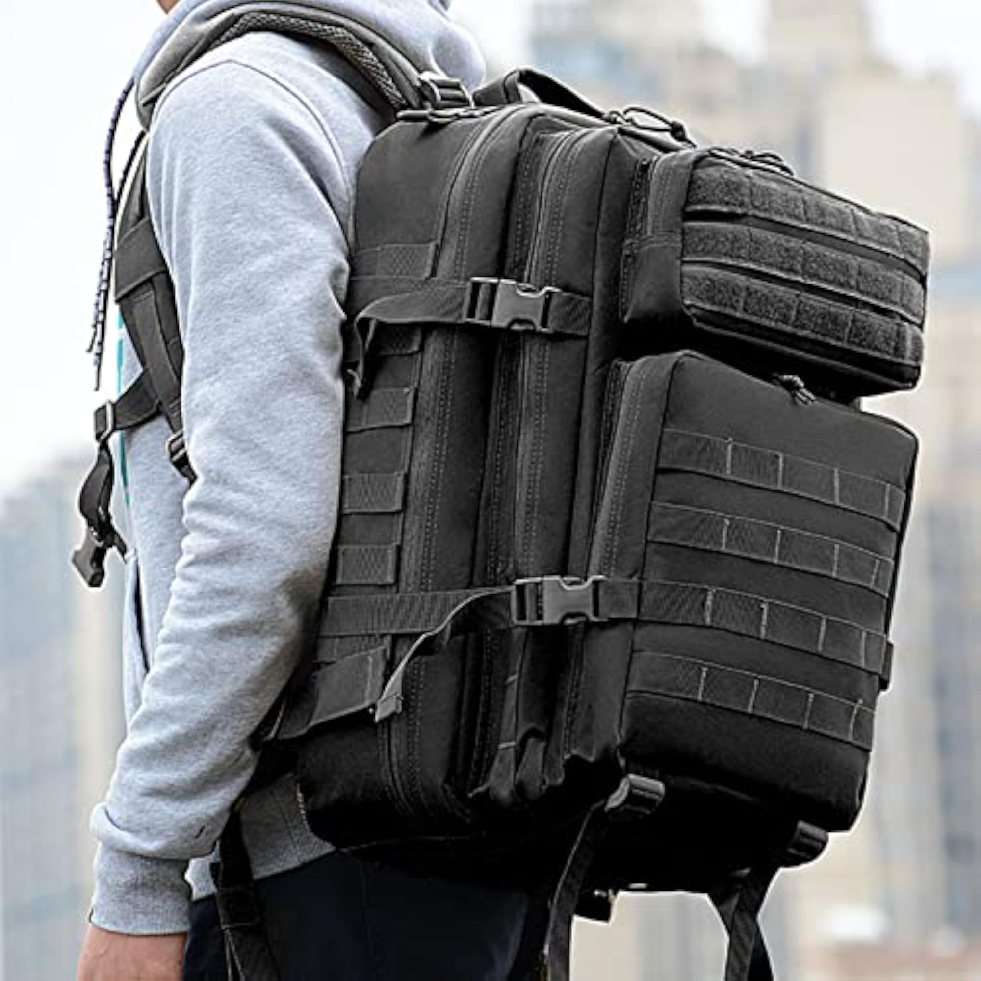 Waterproof Outdoor Traveling Backpack, Black