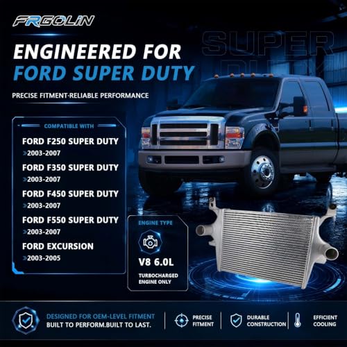Turbocharger Intercooler Fit for Ford F-250 F-350 F-450 F-550 2003-2007 by FRGOLIN - Used condition - Image 2