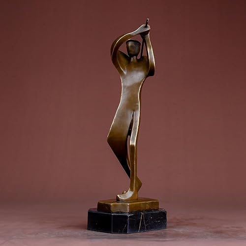Miniatura 7 de Estatua de golfista de 12.4 pulgadas Escultura de bronce Hombre de golf Estatua de bronce Estatua moderna masculina Golfista Escultura Deporte Arte