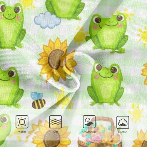 Joisal Cute Cartoon Frogs Sunflower Cute Panties Girl Toddler Girls Underwear Cotton Bright Kids Undies Briefs 2t3