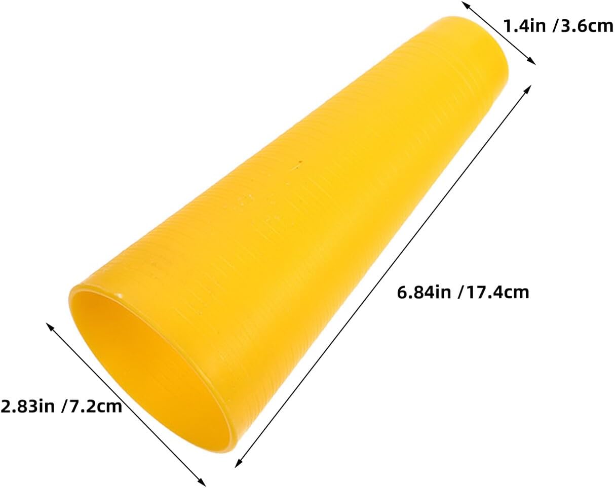 BCOATH 8pcs Plastic Yarn Bobbins Conical Spool Tubes Yellow Hard Material for Embroidery Knitting Weaving Accessories Yarn Management