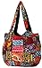 Hippie Handmade Shoulder Beach Bag Tote Boho Chic Patchwork Embroidered Purse Red Casual Everyday Roomy Laptop School Market