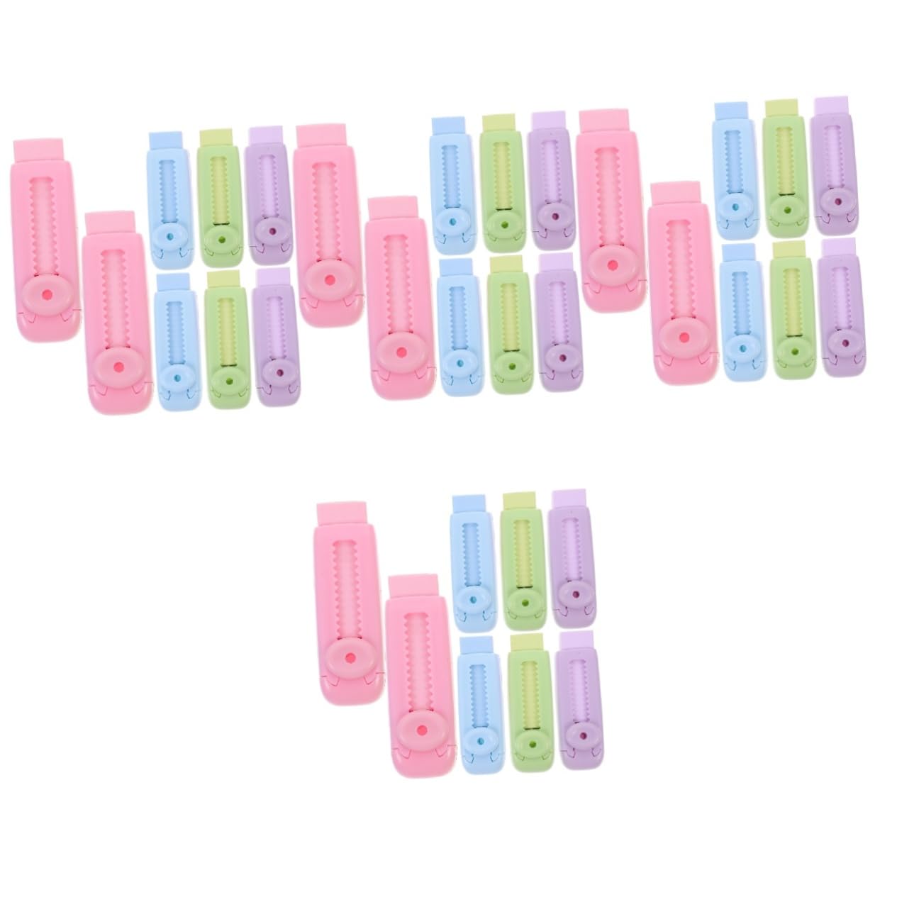 Uonlytech 32pièces Gommes Rétractables Colorées Erasers Portables Pour Étudiants Fournitures Scolaires Pratiques Pour Examens Et Tests