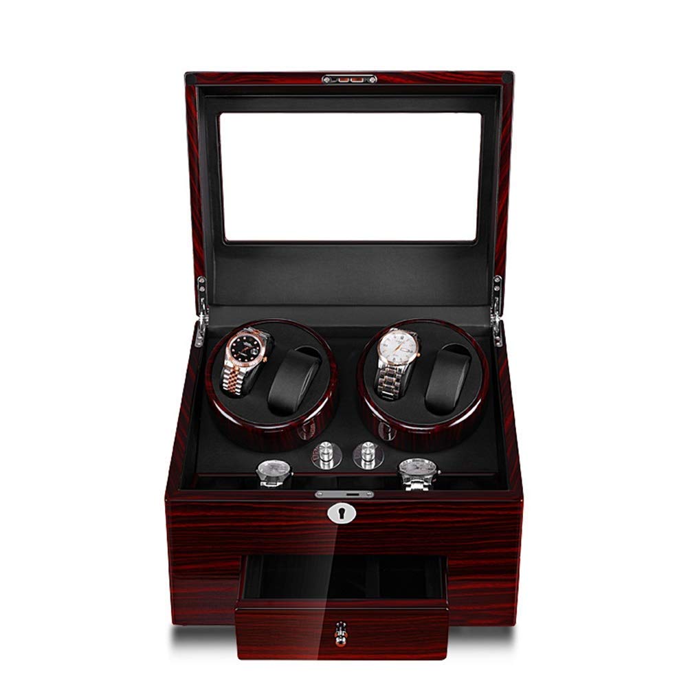NZPOST Watch with Plug Quiet Motor 5 Rotation Modes Watches Rotation Storage Case Display Box