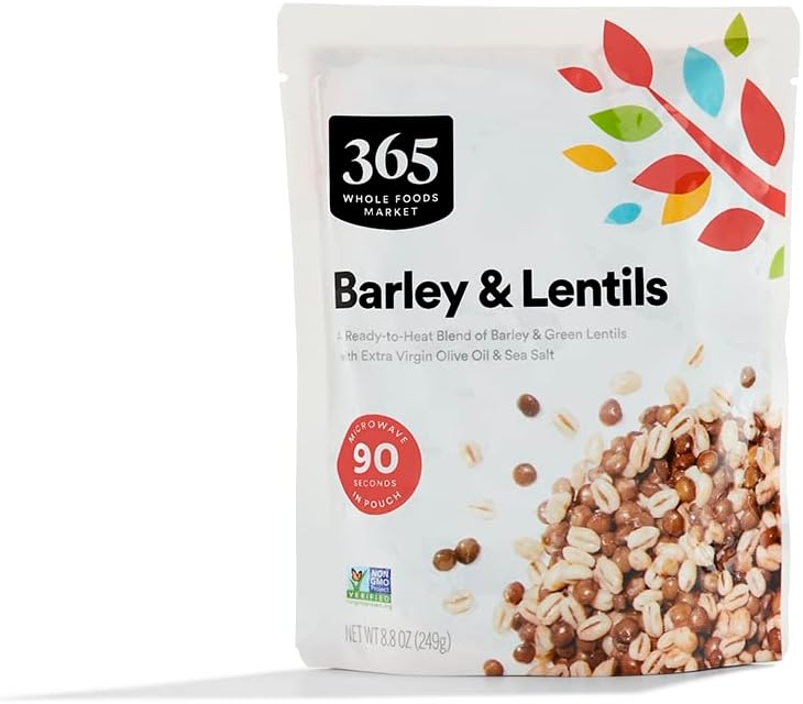 365 by Whole Foods Market, Barley & Green Lentils, Ready-to-Heat, 8.8 Ounce