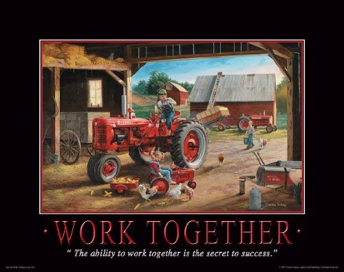 Farmall Case IH Tractor Motivational Poster Art Print 11x14 Charles Freitag Wall Decor Pictures
