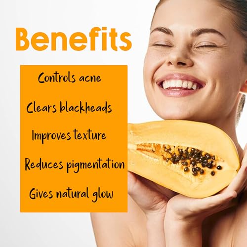 Image of Pink Root Papaya Mask Enriched with papaya extract 100ml, for Skin Brightening, Skin Hydration, Deep Cleansing, Moisturization & Nourishment