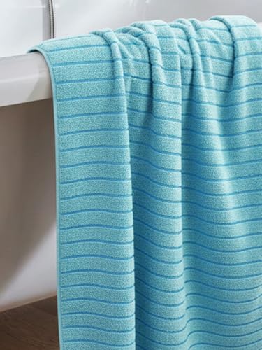 Image of NAUTICA Quick Dry Towel -1pc Bath Towel (ridgeport) | 500 GSM l 30 x 60 inch | Quick Dry Large Pool & Travel Towel | Blue