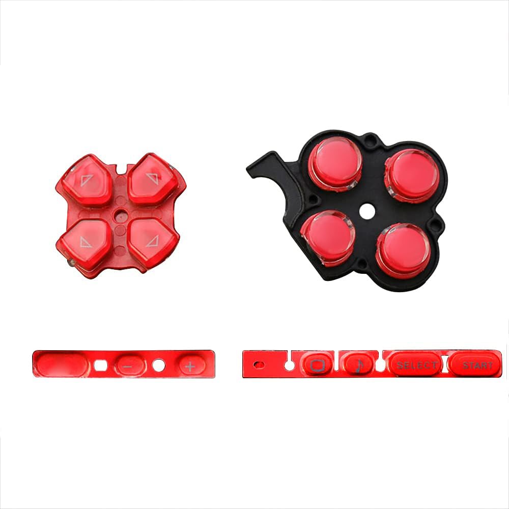 OSTENT Buttons Key Pad Set Repair Replacement for Sony PSP 3000 Series Console Color Red