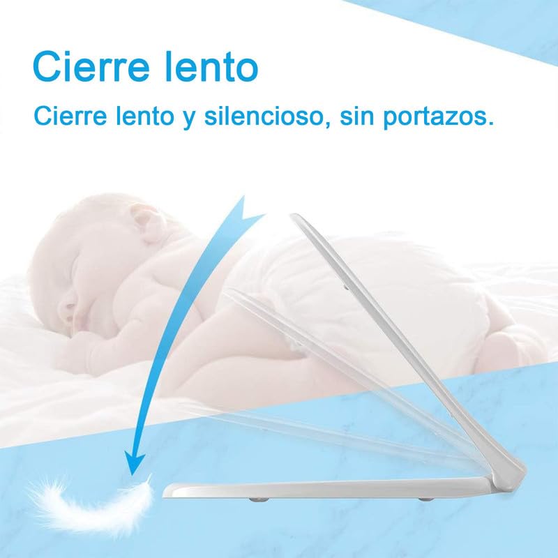 Tapa WC Universal Forma U, 46x36cm, Morado, Asiento de Inodoro de Cierre Suave con Liberación Rápida para una Fácil Montaje y Limpieza, Tapa de Inodoro de PP, Tapadera WC