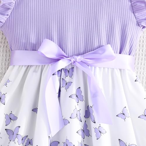 Toddler Girls Dress, Ruffle Sleeveless Summer Baby Girl Dresses 2-6Y4