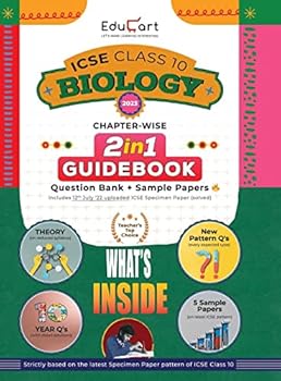 Paperback Educart ICSE Class 10 BIOLOGY Guidebook 2022-23 Question Bank + Sample Papers 2023 Exam (Including Previous 10 Years Questions) Book