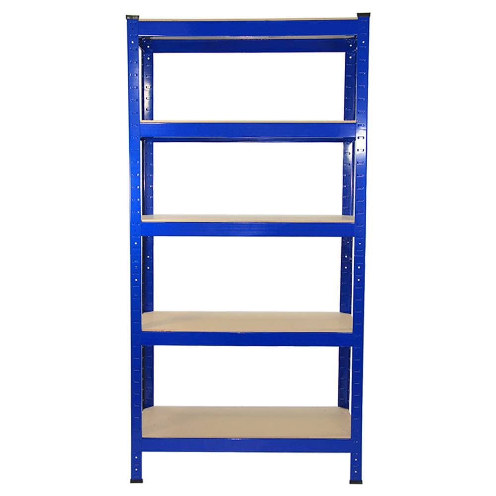 10x T-Rax Regale Hochleistungsregale Schwerlastregal Lagerregal Garagenregal Stahlregal Industrieregal Werkstattregal Steckregal Metallregal 100% schraubenlos Blau 75 x 30 x 150cm + Gratis Gummihammer
