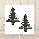 Fir Tree Iron Stocking Hanger - Set of 2