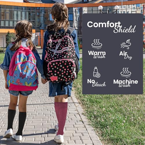 Classic Girls Cable Knit Knee socks, Combed Cotton Knee High Uniform Socks Soft 3 Pair Pack, Cozy Girls School Uniform Socks2