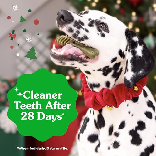 Image of Greenies Veterinarian-Recommended, Limited-Edition Natural Dental Dog Treats Teenie Size, Gingerbread Flavor, 6 oz. Pack, 22 Count