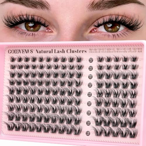 Image of Goddvenus Wispy Lash Clusters Fluffy D Curl Cluster Eyelashes Extensions