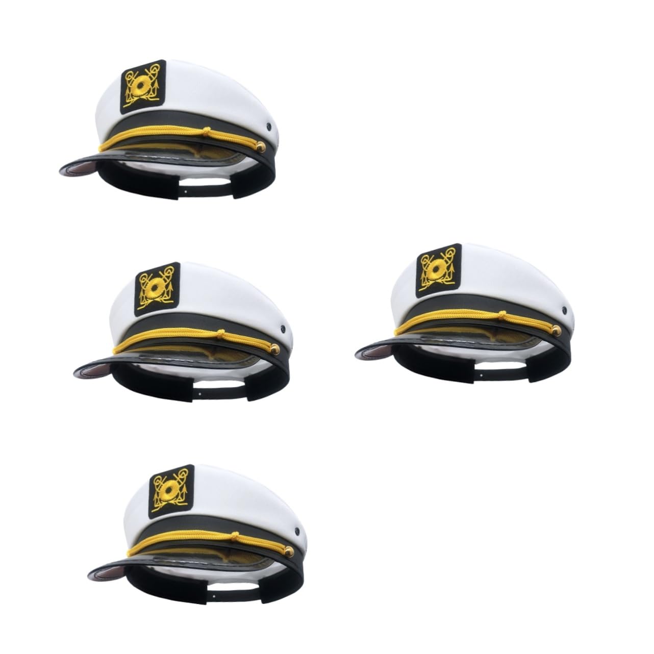 4pezzi Cappello Da Marinaio Per Cosplay Di Halloween Accessorio Costume Nautico Unisex Per Feste e Mascherate Elegante Cappello Con Ricamo Per Uomini e Donne