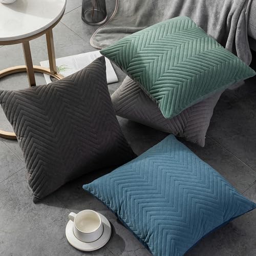 Lot de 4 housses de coussin de maison simples pour canapé et lit
