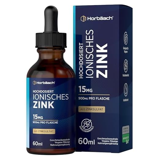 Zink Tropfen | 15mg Premium Ionisches Zink-Sulfat pro Tagesdosis | Premium Ionic Zinc | Vegane | 60ml | von Horbaach