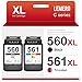 Produktbild Lemero 560 561XL Patronen Kompatibel für Canon Druckerpatronen 560 561 XL Multipack PG-560 CL-561 für Canon Pixma TS5350 TS5351 TS5352 TS5353 TS7451 Drucker(Schwarz/Farbe,2-Pack)