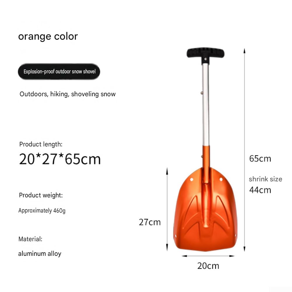 Aluminiowa łopata bezpieczeństwa 65 cm odporna na rdzę do straży pożarnej (pomarańczowa 65 x 27 x 20 cm)