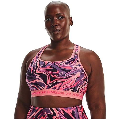 Image of Under Armour Crossback Mid Impact Heather Bra