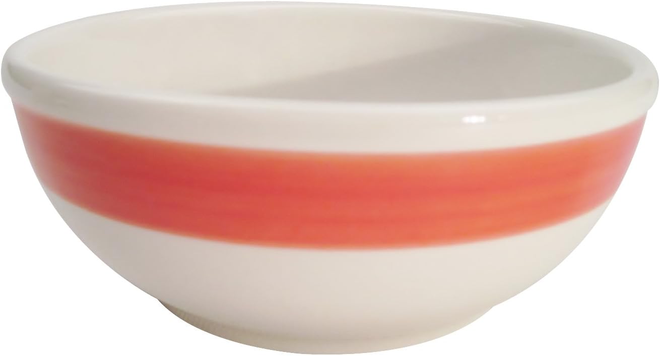 CAC China R-18-YELLOW Rainbow 5-7/8-Inch Yellow Stoneware Nappie, 15-Ounce, Box of 36