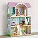 Delta Children MySize Dollhouse - Large 3-Story Dollhouse with 7 Rooms Includes 12 Accessories - Fits 12-inch Dolls - Pretend Play Dream Gift for Ages 3+