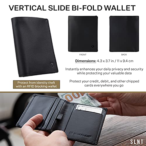 Image of Silent Pocket SLNT Wallet Blocking Wallet for Men | Napa Leather, RFID & NFC Signal Blocking, Slim Bi-Fold Design, Large Money Pocket, Travel-Ready