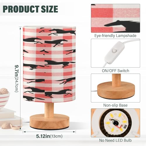 Lámpara de mesa roja con USB para habitación infantil miniatura 3